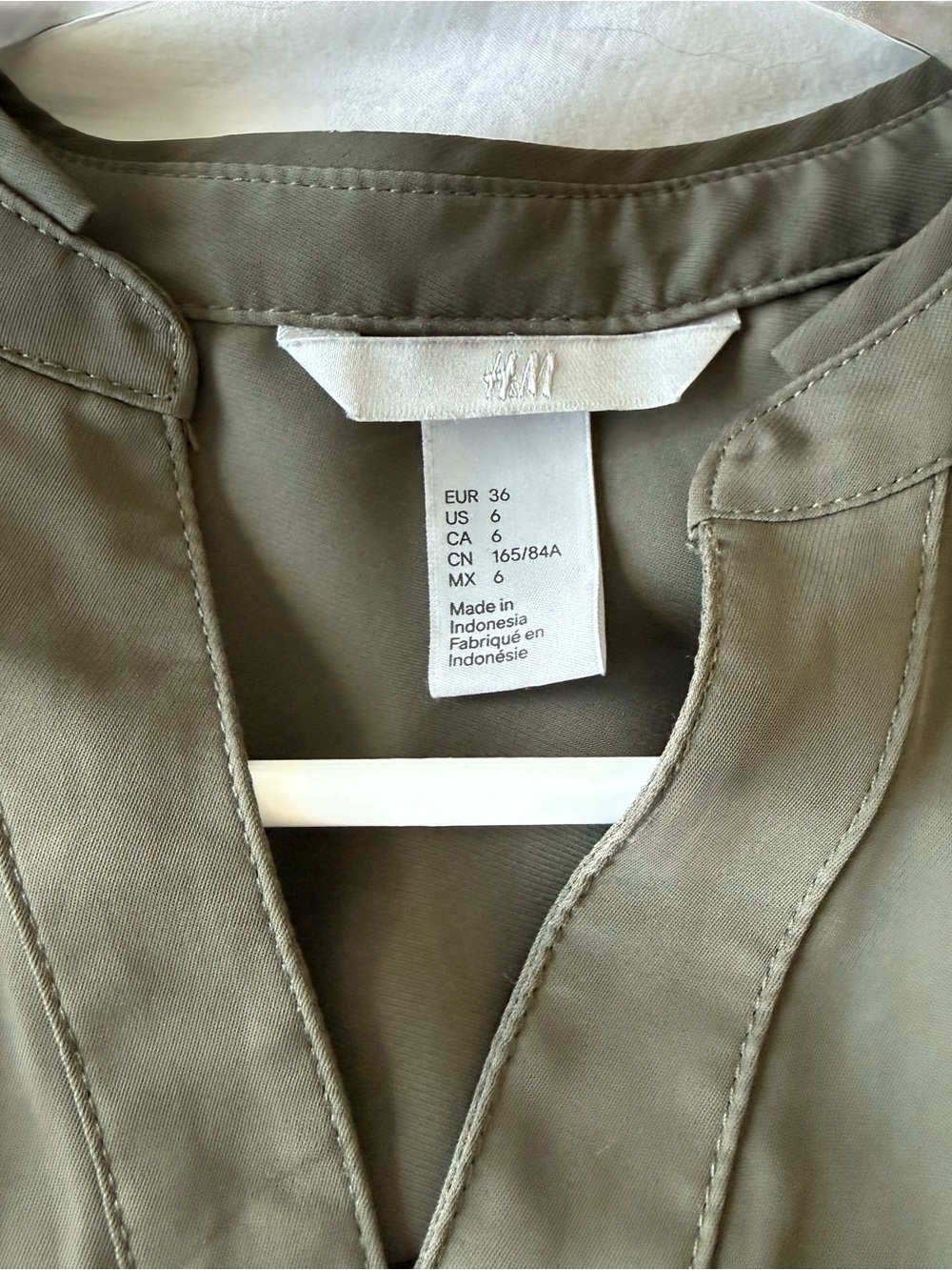 H&M Olive Utility Button-Tab Tunic - Picture 3 of 7